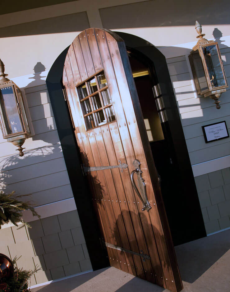 Door slightly open so Janet can get out.